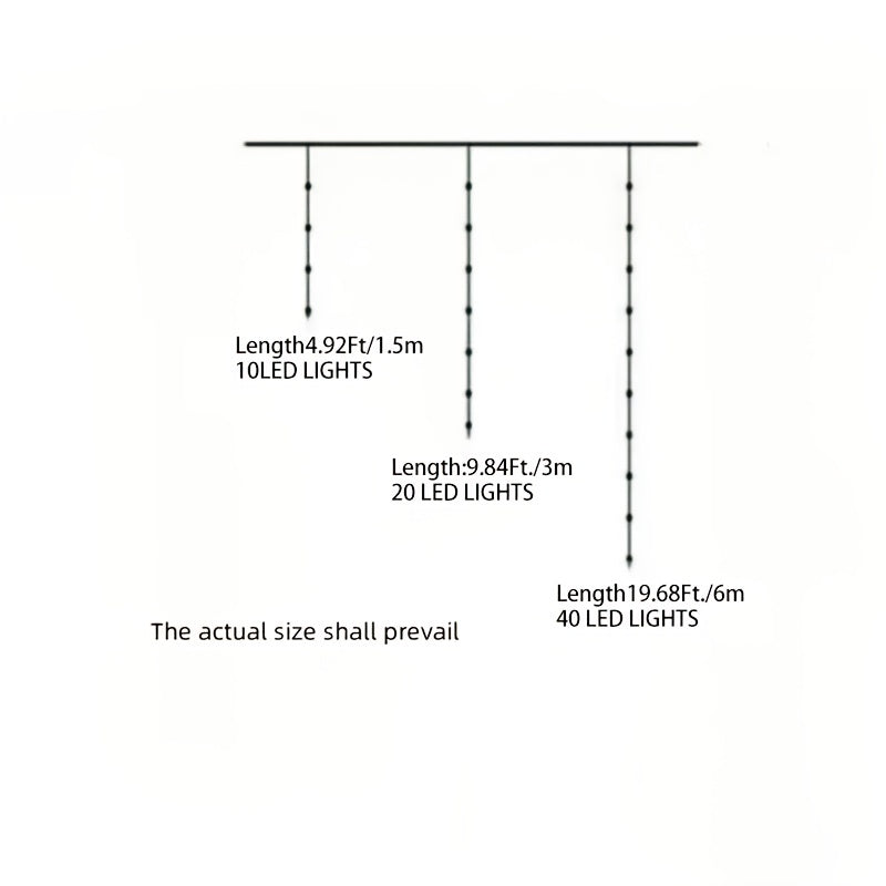 luces de cadena de copos de nieve de navidad