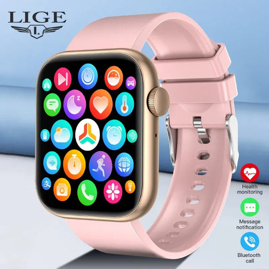 Smartwatch LIGE para Mujer – Pantalla Full Touch, Llamadas Bluetooth, Resistente al Agua | Reloj Inteligente Fitness con Monitor de Salud y Deportes