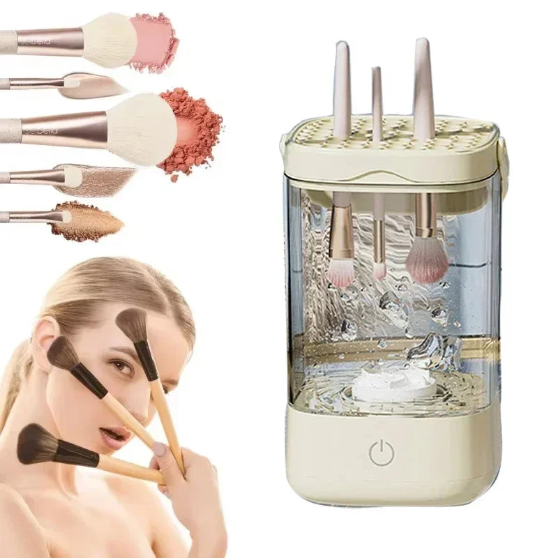 Limpiador de brochas de maquillaje eléctrico