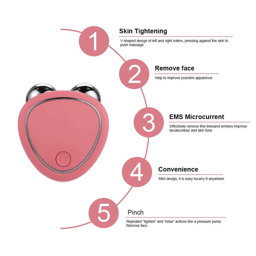 Máquina de elevación facial Masajeador rejuvenecimiento belleza, carga facial antiarrugas