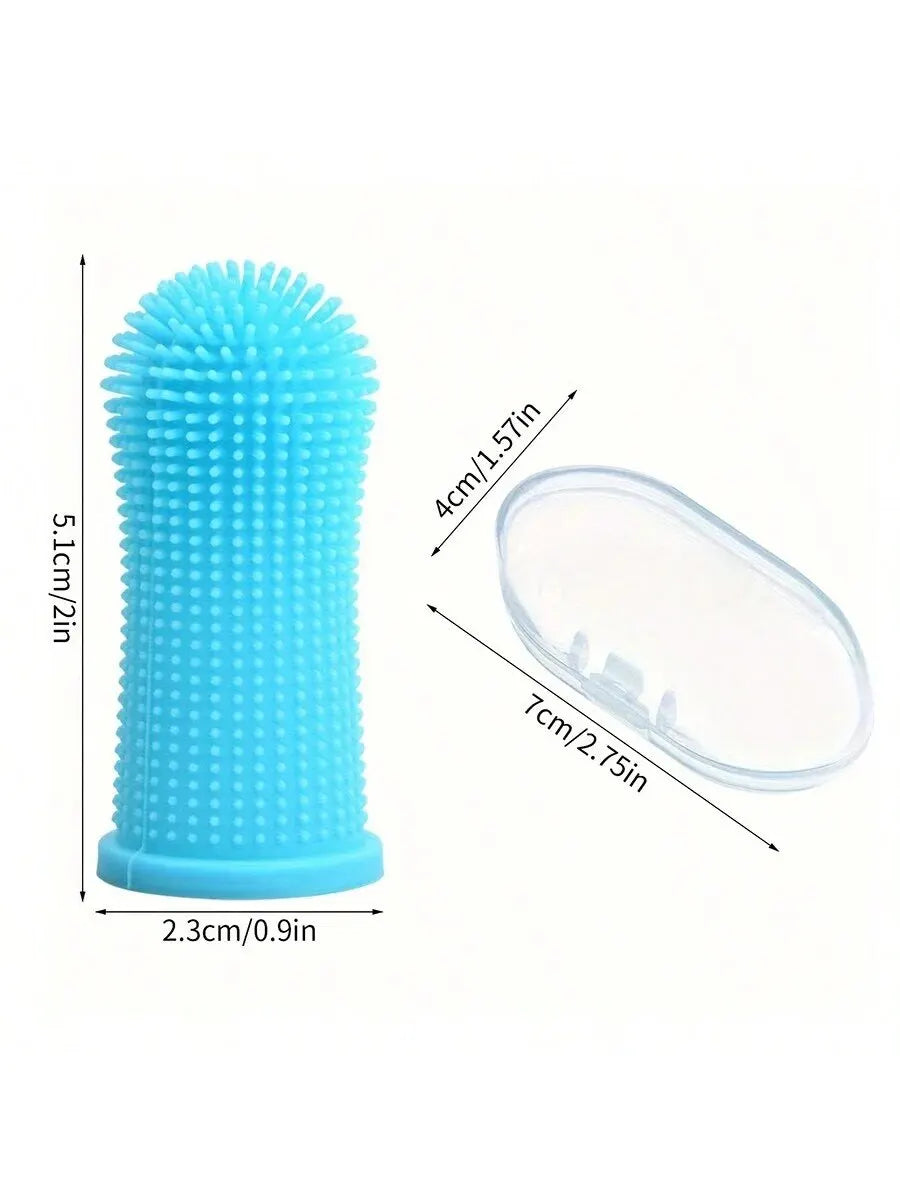 Productos de limpieza de cepillos de dientes de dedo para mascotas perros y gatos