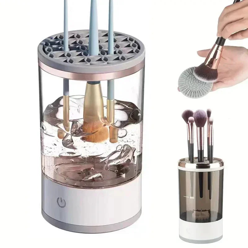 Limpiador de brochas de maquillaje eléctrico