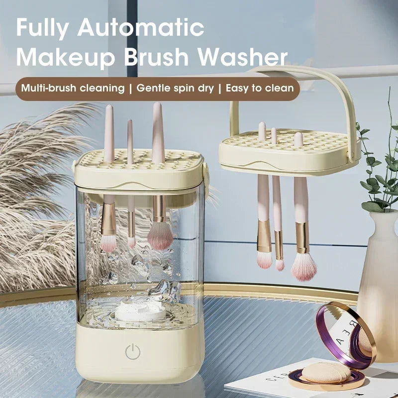 Limpiador de brochas de maquillaje eléctrico